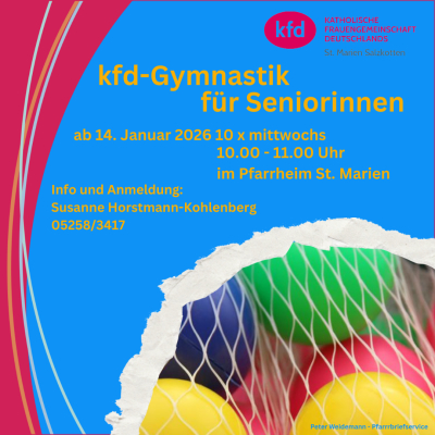 Neuer Kurs kfd-Seniorengymnastik