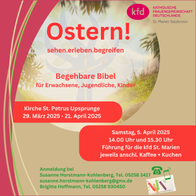 kfd besucht die "Begehbare Bibel: Ostern! in Upsprunge am 5. April 2025